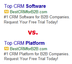 AdWords Ad Compaison